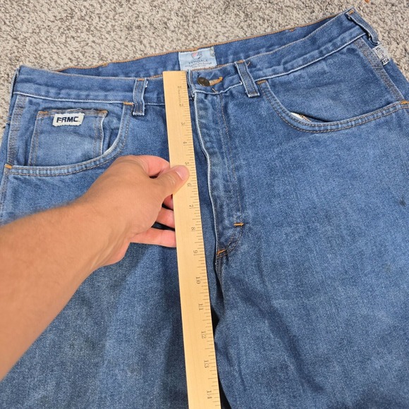 Tyndale FR Jeans Mens 36 Blue Denim‎ Flame Resistant Grunge Workwear 34x36 - Picture 13 of 16